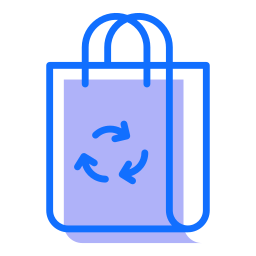 bolsa reciclada icono