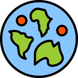 wereldkaart icoon