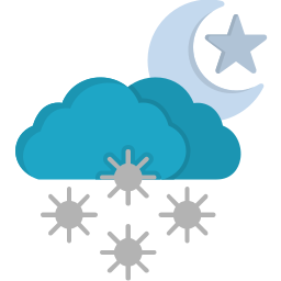 nachtelijke sneeuw icoon