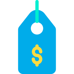 etiqueta de dólar icono