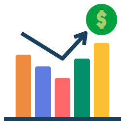 tendências de mercado Ícone