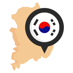 zuid-korea icoon