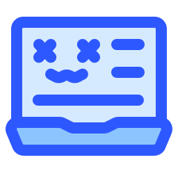 pantalla azul icono