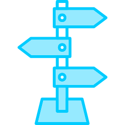 Directional sign icon
