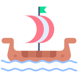 Viking ship icon