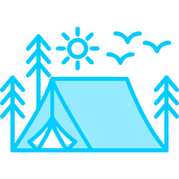 Camping tent icon