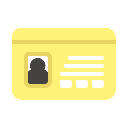 tarjeta de identificación icono