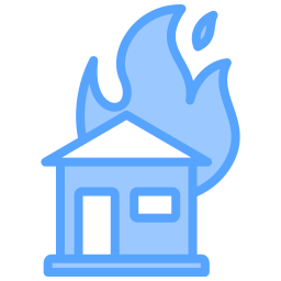Дом в огне иконка