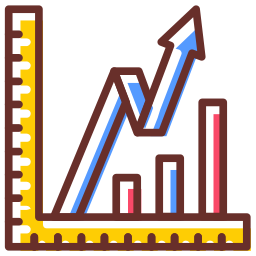 charte de croissance Icône