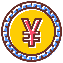símbolo del yen icono