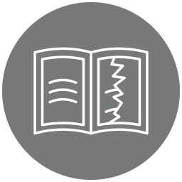 Teared book icon