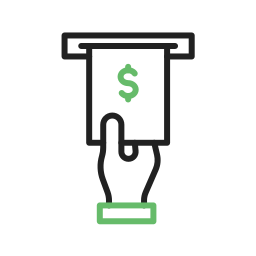 Cash withdrawal icon