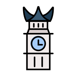 wieża zegarowa ikona