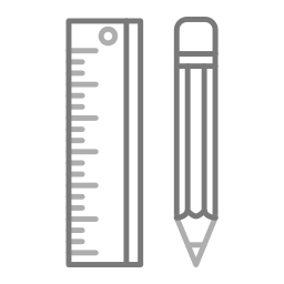 lineal und bleistift icon