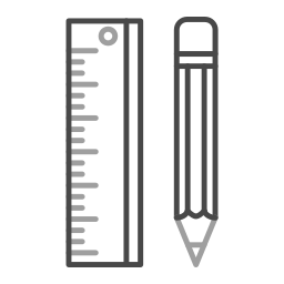 régua e lápis Ícone