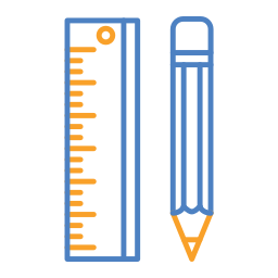 Ruler and pencil icon