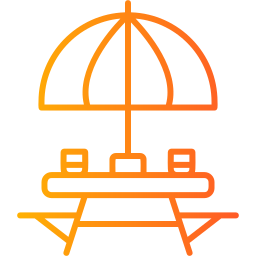 table d'extérieur Icône