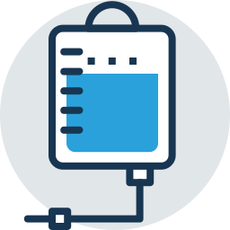 Intravenous saline drip icon