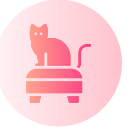 siedzący kot ikona