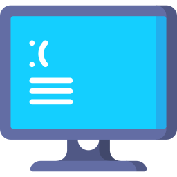 blauw scherm icoon