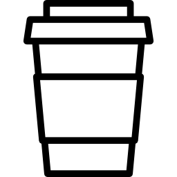 grande tazza di carta da caffè icona