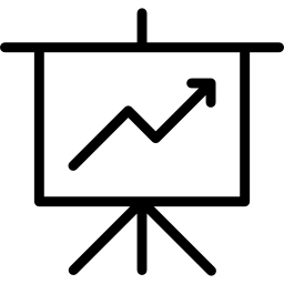 gráfico com seta Ícone