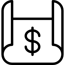 planos de dólar icono
