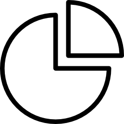 gráfico circular grande icono
