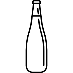 botella fina de agua icono