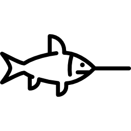 pesce spada rivolto a destra icona