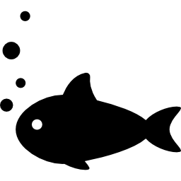 Fish with Four bubbles icon