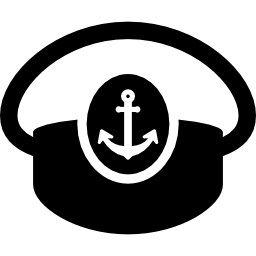 chapeau de capitaine de bateau Icône