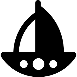 Маленькая парусная лодка иконка