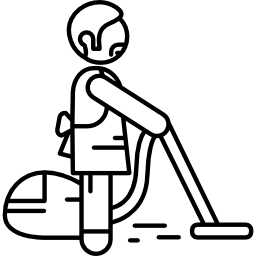 Man Vacuuming icon