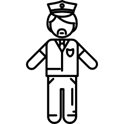 poliziotto che lavora icona