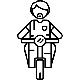 bici di guida dell'uomo icona