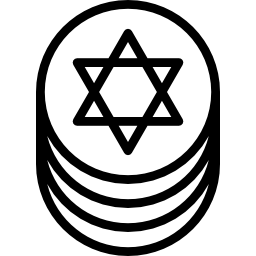 monedas judías icono