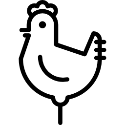pollo mirando a la izquierda icono