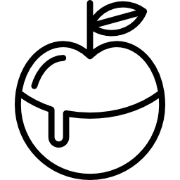 maçã e mel Ícone