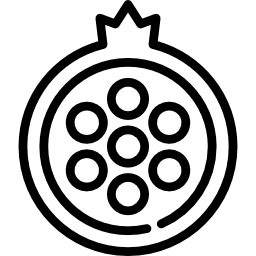 halber granatapfel icon