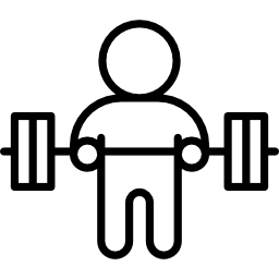 levantamiento de pesas con barra icono
