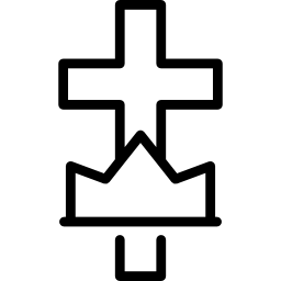 krzyż i korona ikona