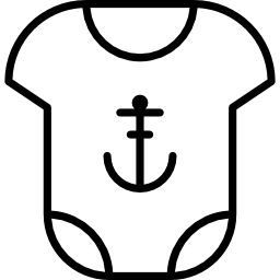 roupas de bebê menino com âncora Ícone