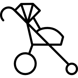 carrinho de bebê de verão Ícone