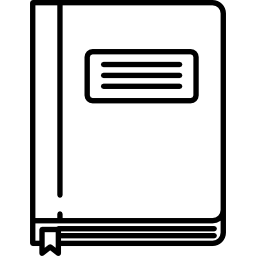 notitieboekje met bladwijzer icoon