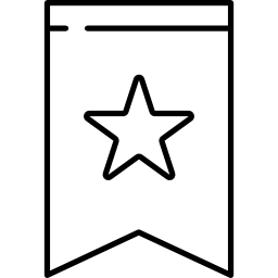 marcador con estrella icono