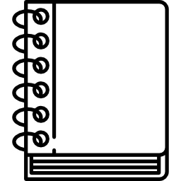 notatnik oprawiony w cewkę ikona