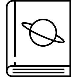 libro di astronomia icona