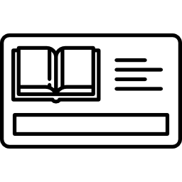 tarjeta de biblioteca icono