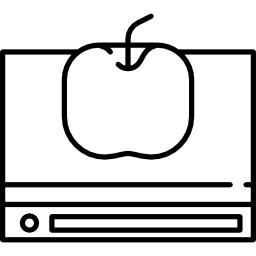 appel op boek icoon